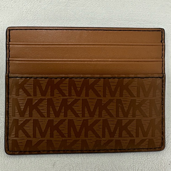 Michael Kors Logo Leather Card Case, Men's Size OS - Brown - Picture 2 of 6